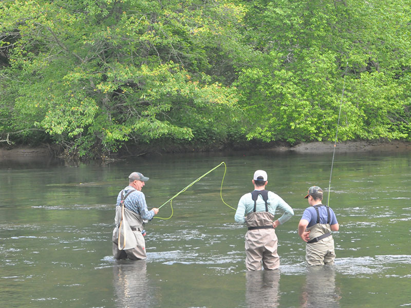 Fly fishing on the Toccoa River at Ron Henry Horseshoe Bend Park was one offering of the annual TVA event to promote the area.
